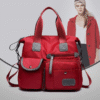 Nylon Handbag Women Shoulder Bag Red